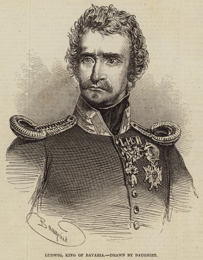 Ludwig, koning van Beieren door Charles Baugniet